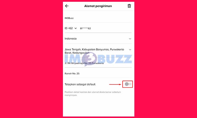 Lakukan Mengubah Alamat Default di TikTok Shop