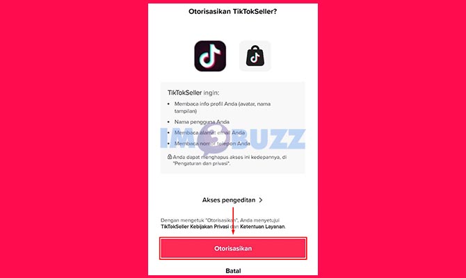 Otorisasikan TikTok Seller