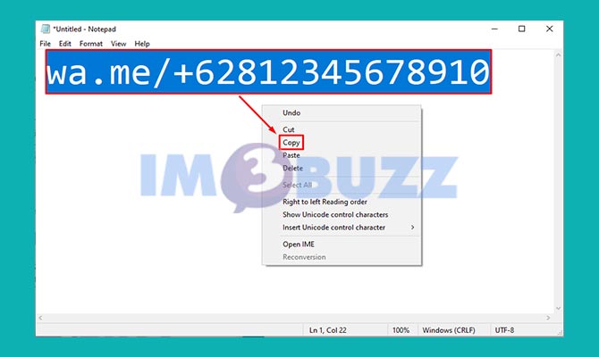 Salin Link Whatsapp