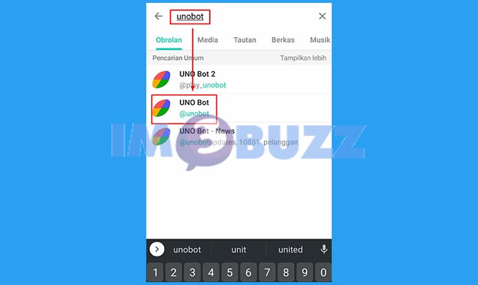Cari Bot Telegram Uno