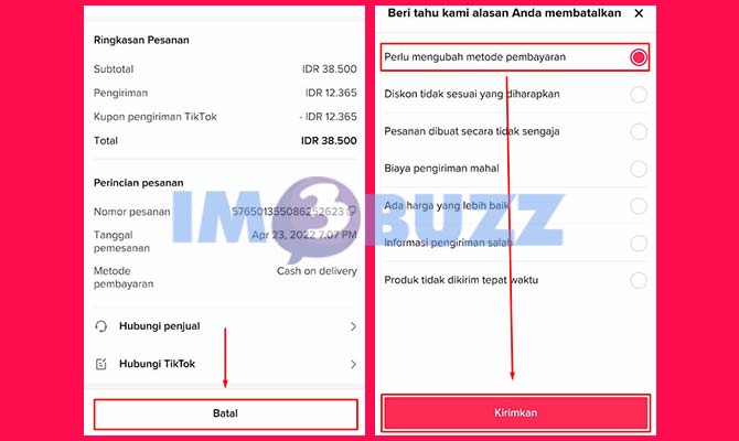 Lakukan Pembatalan Pesanan di TikTok Shop