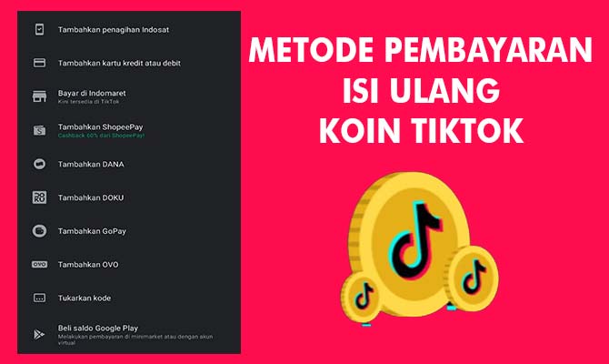 Metode Pembayaran Isi Ulang Koin TikTok