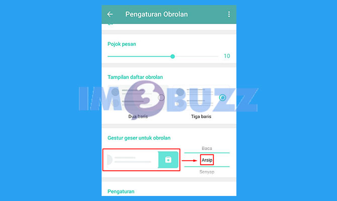 Pengaturan Arsip Telegram