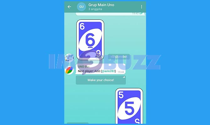 Selesai Main Uno di Telegram