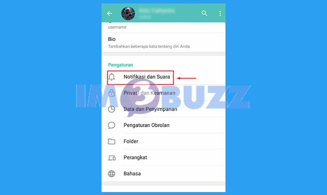 Pilih Notifikasi dan Suara