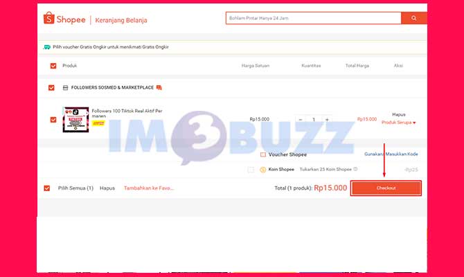 Lakukan Checkout di Shopee