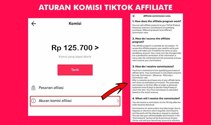 Aturan Komisi TikTok Affiliate