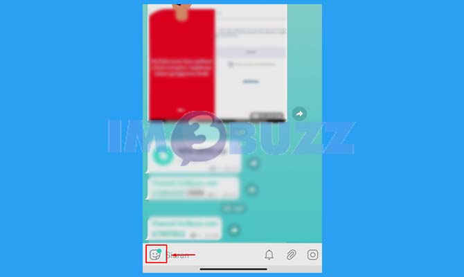 Ketuk Ikon Stiker dan Emoji Telegram