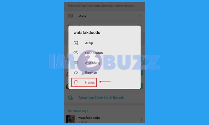 Lakukan Hapus Stiker Telegram