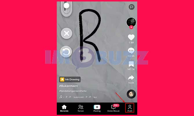 Masuk ke Profil TikTok