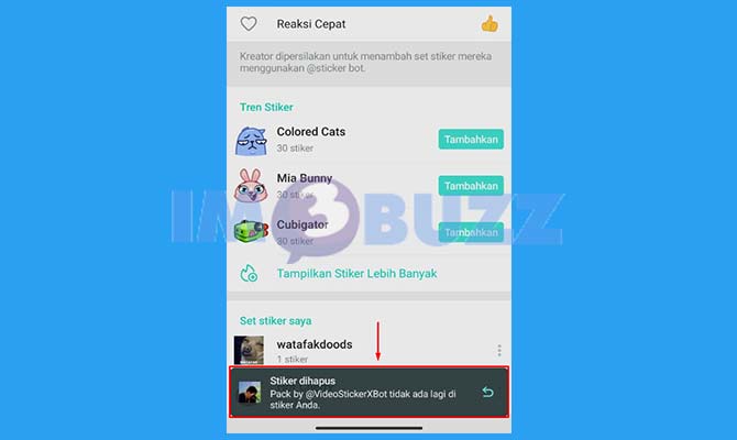 Selesai Menghapus Stiker Telegram