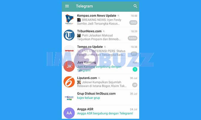 Buka Aplikasi Telegram Untuk Bagikan Tautan Grup