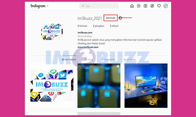 Ketuk Edit Profil Instagram