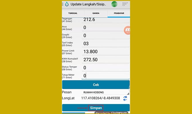 Ketuk Simpan