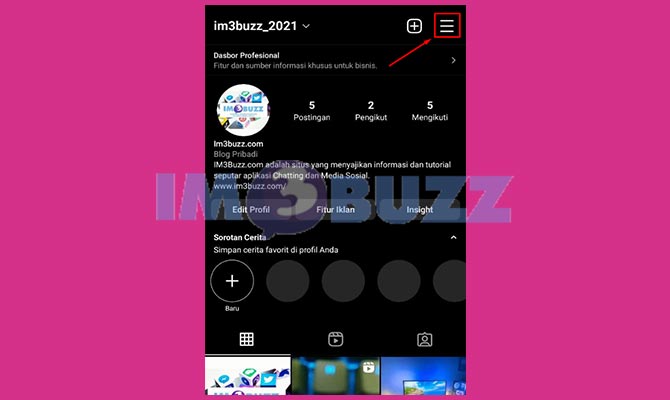 Masuk ke Menu Lainnya di Instagram