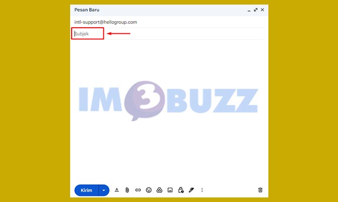 Masukkan subyek Email Untuk Menghapus Akun Tantan