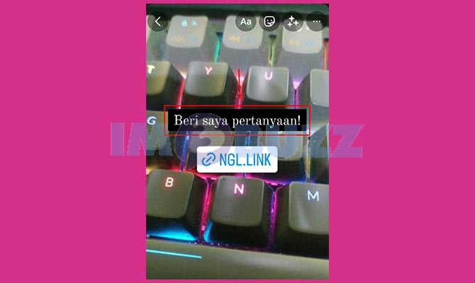 Tambahkan Pesan di Story IG