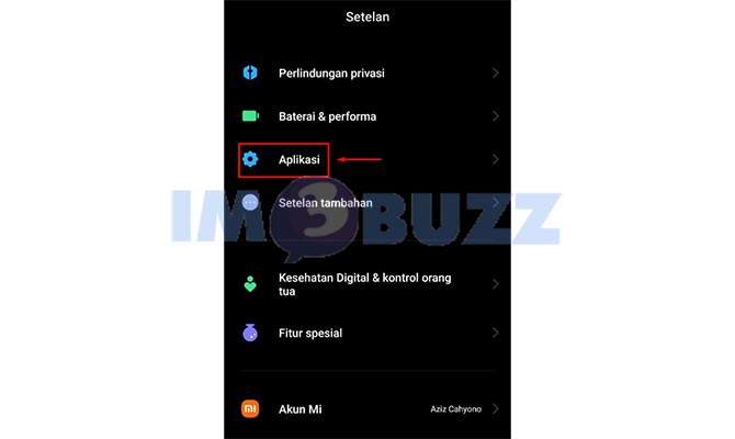 Masuk ke menu Pengaturan Aplikasi