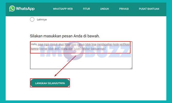 Masukkan Pesan Untuk Masuk Whatsapp Tanpa Kode Verifikasi