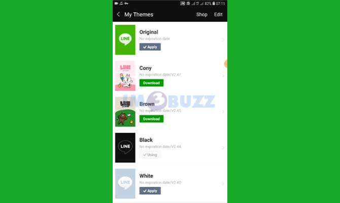 4. Pilih Tema Untuk Mengganti Tema LINE