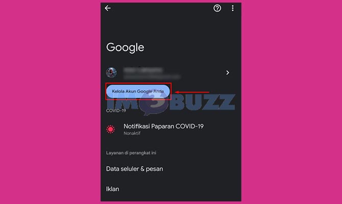 Ketuk Kelola Akun Google