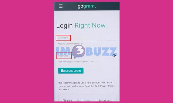 Lakukan Login Gogram