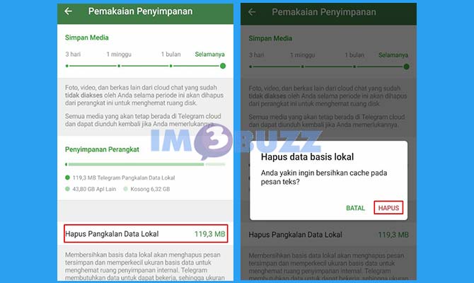 Ketuk Hapus Pangkalan Data Lokal