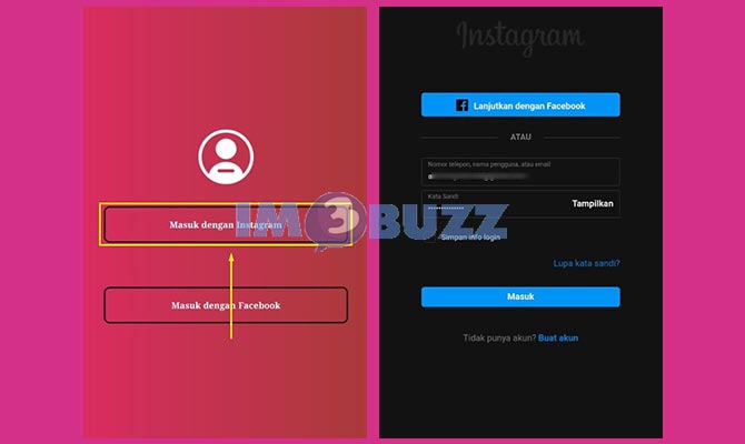 Lakukan Login ke Akun Instagram