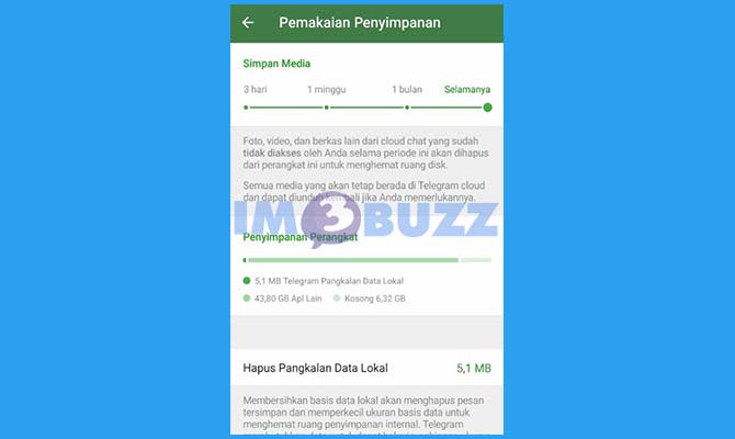 Selesai Menghapus Media di Telegram HP