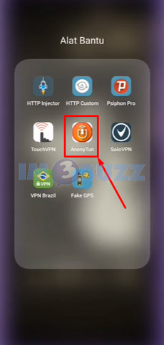 1. Cara Menggunakan Aplikasi AnonyTun Untuk Mengubah Kuota Belajar Buka Aplikasi AnonyTun