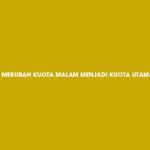 Cara Merubah Kuota Malam Menjadi Kuota Utama Smartfren