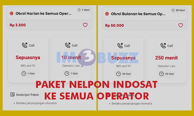 Paket Obrol Indosat ke Semua Operator