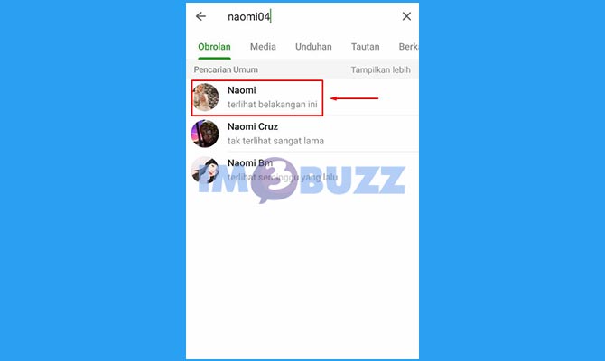 Cari dan Pilih Akun Telegram