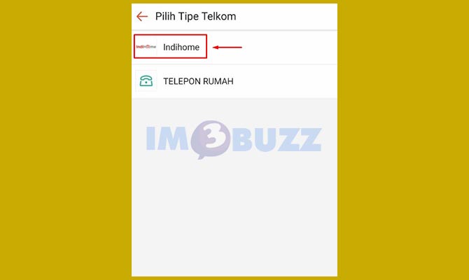 Pilih Layanan Indihome