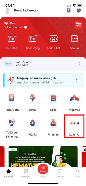 Buka Aplikasi LinkAja