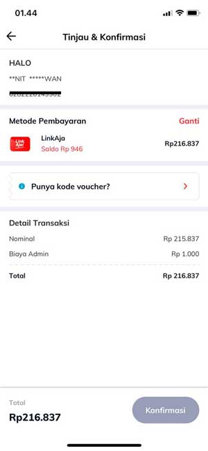 Konfirmasi Pembayaran