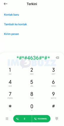 Cek Melalui Kode Dial