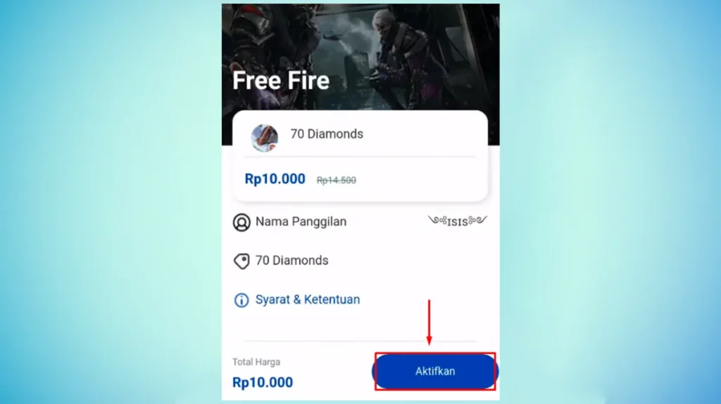 Lakukan Top Up FF di MyXL